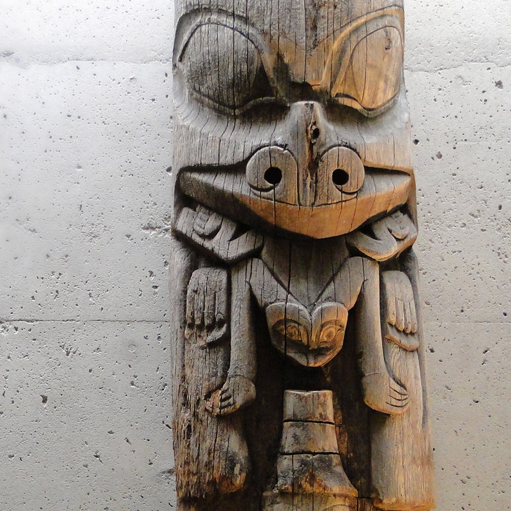 Totem pole in British Columbia